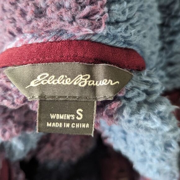 Eddie Bauer Plush Fast Fleece ¼ Zip Pullover Sweater SM Cozy Cabincore Outdoors - Picture 2 of 13